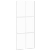 Vetonek Puerta corredera vidrio templado y aluminio blanca 90x205 cm