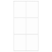 Puerta corredera vidrio templado y aluminio blanca 102,5x205 cm v0525 - Vetonek