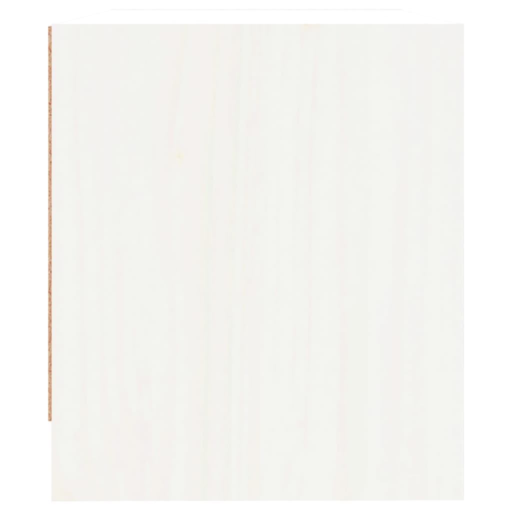 Mesita de noche madera maciza de pino blanco 40x31x35,5 cm vidaXL