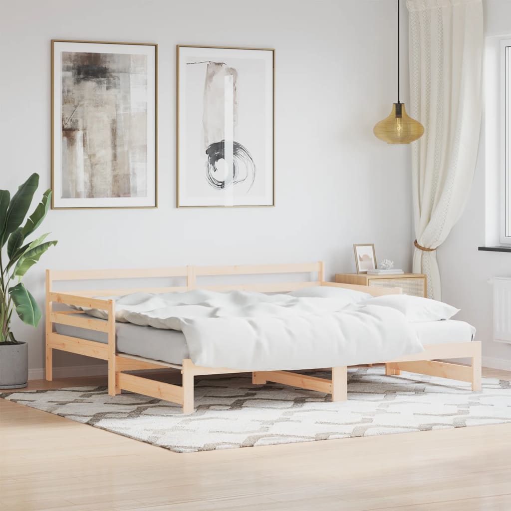 Vetonek Sofá cama nido sin colchón madera maciza 90x190 cm