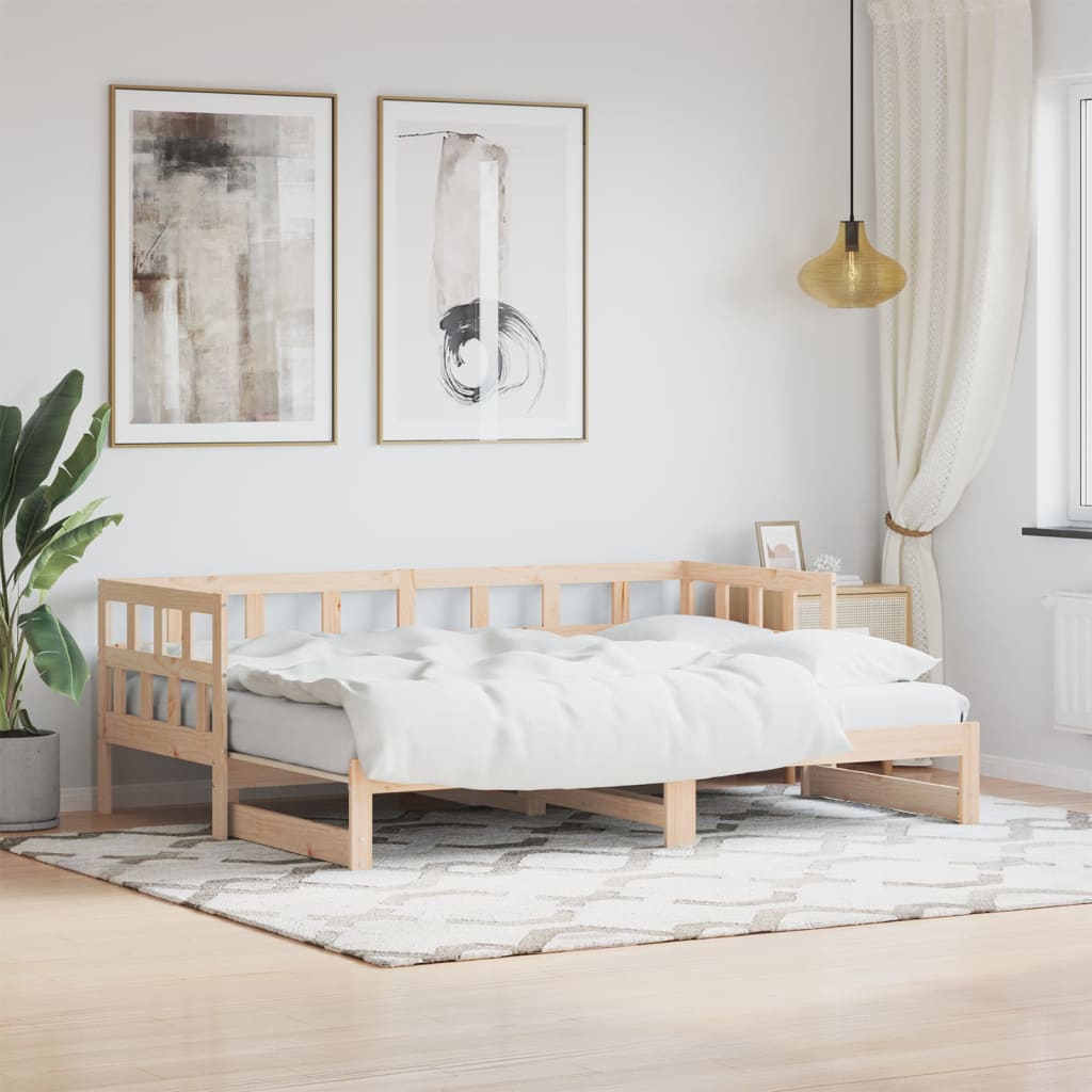 Vetonek Sofá cama nido madera maciza de pino 80x200 cm