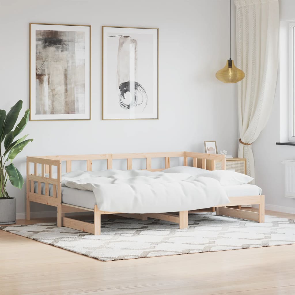 Vetonek Sofá cama nido sin colchón madera maciza 90x190 cm