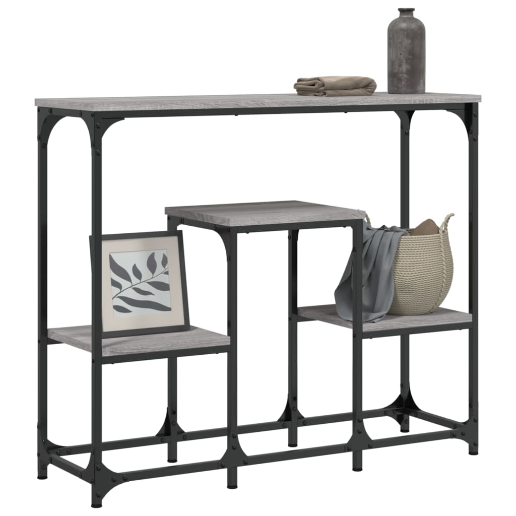 Sonoma Grey Engineering Wood Console 89.5x28x76 cm