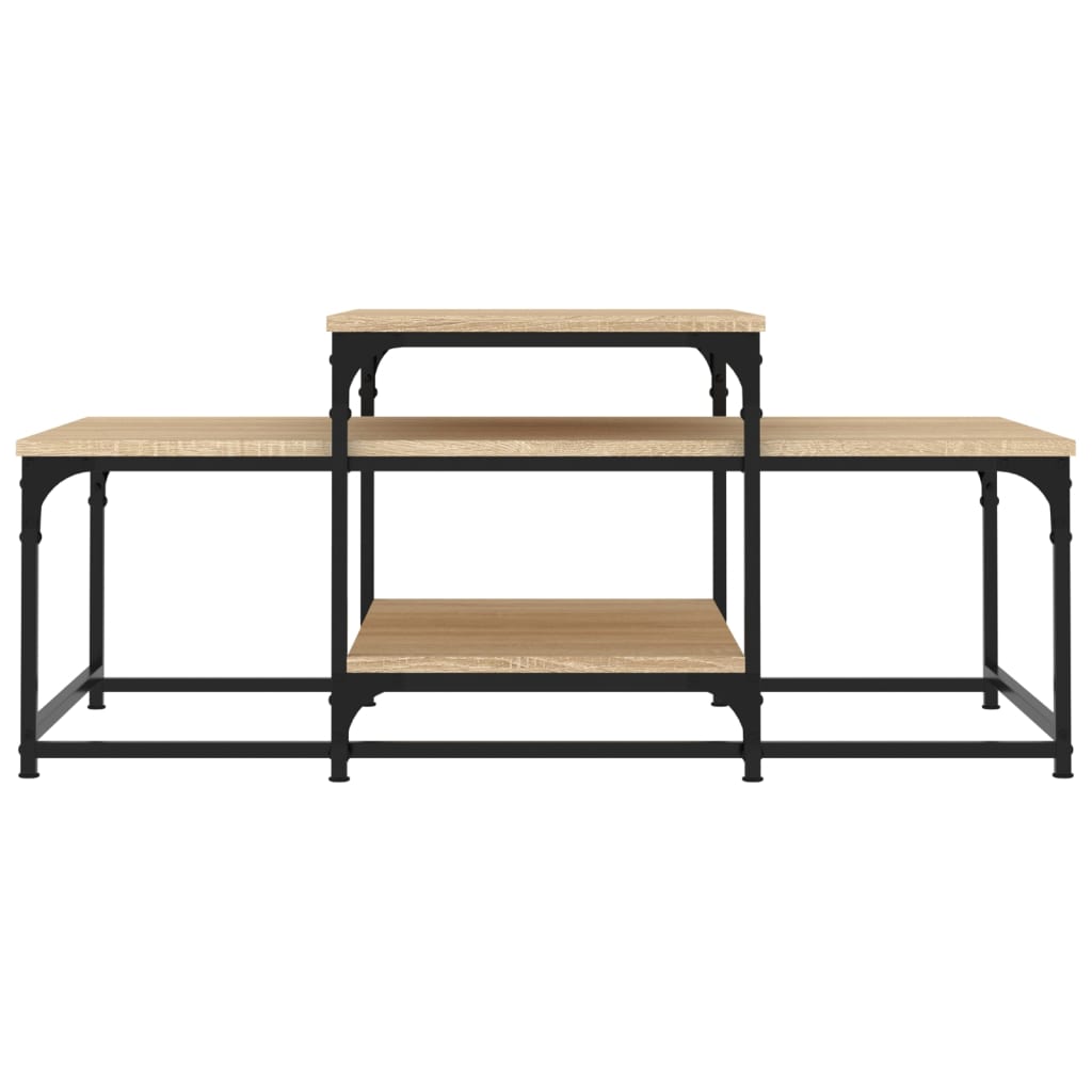 Mesa de centro madera de ingeniería roble Sonoma 102x60x45 cm V15