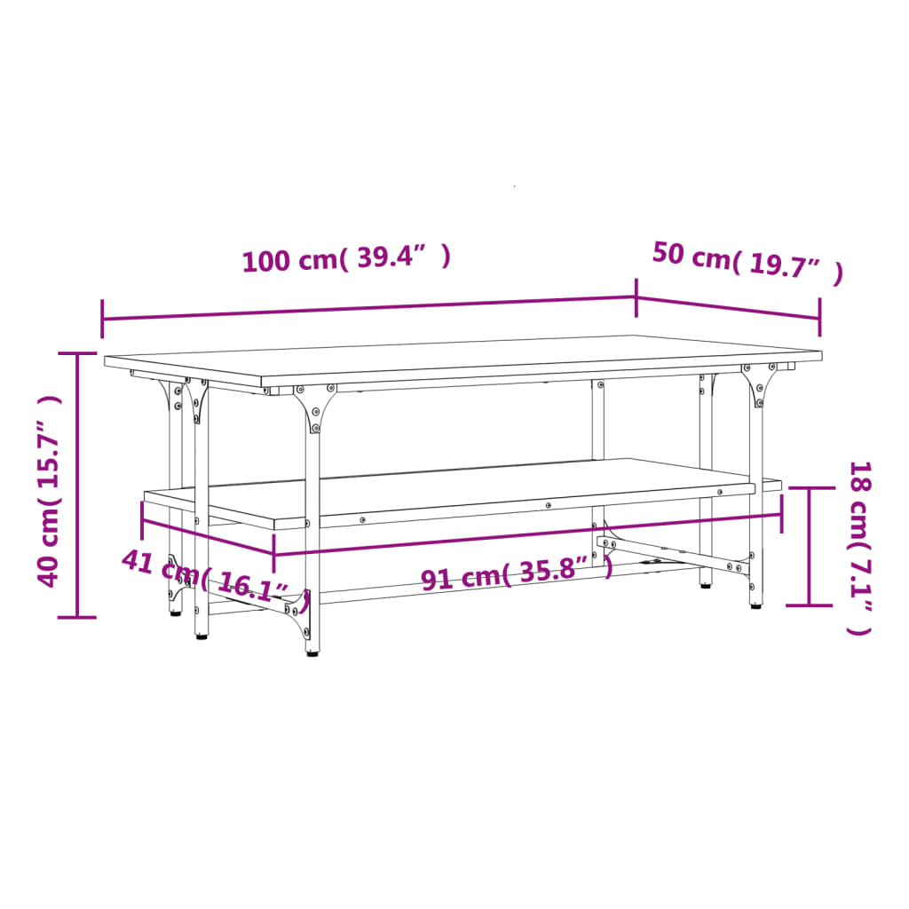 Brown oak wood centers plywood 100x50x40 cm