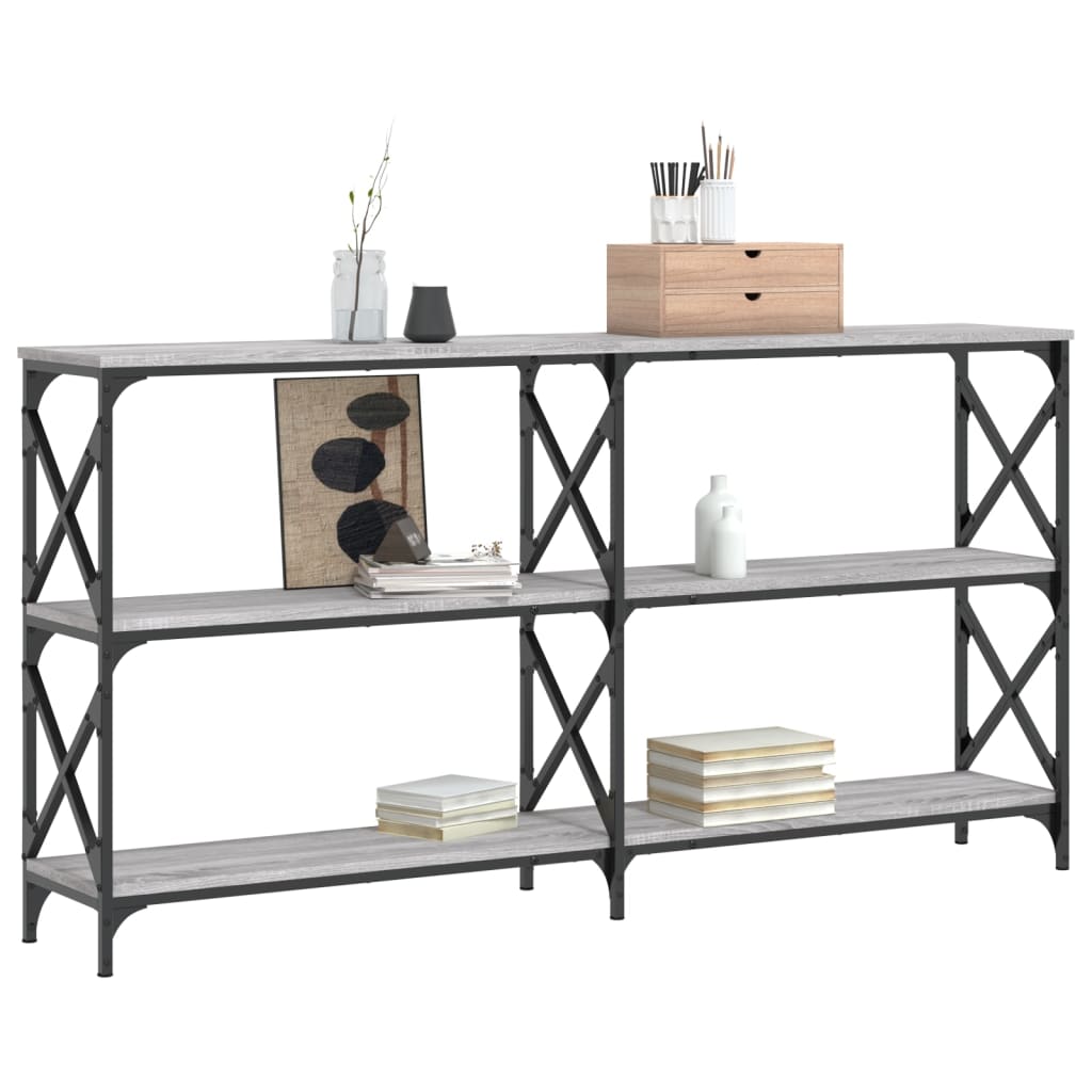 Sonoma Gray Engineering Wood Console 200x28x80.5 cm