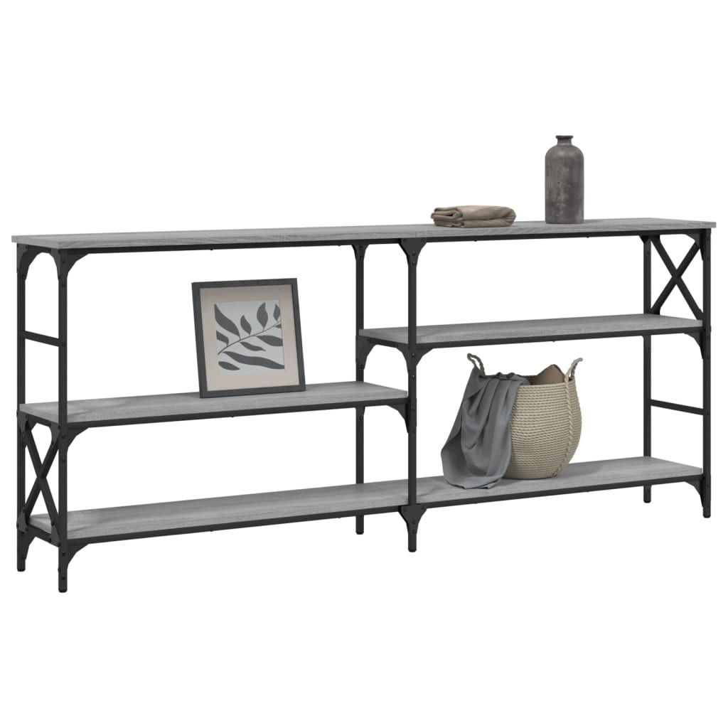 Sonoma Grey Engineering Wood Console 180x29x76.5 cm