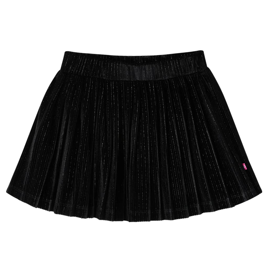 Falda plisada infantil lúrex negro 104