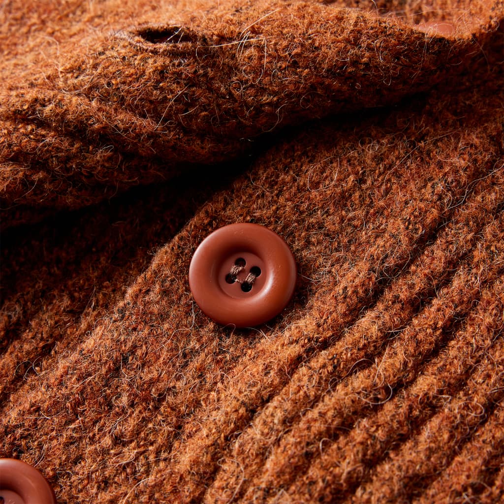 Cárdigan de punto infantil color coñac 104 v1194 - Vetonek