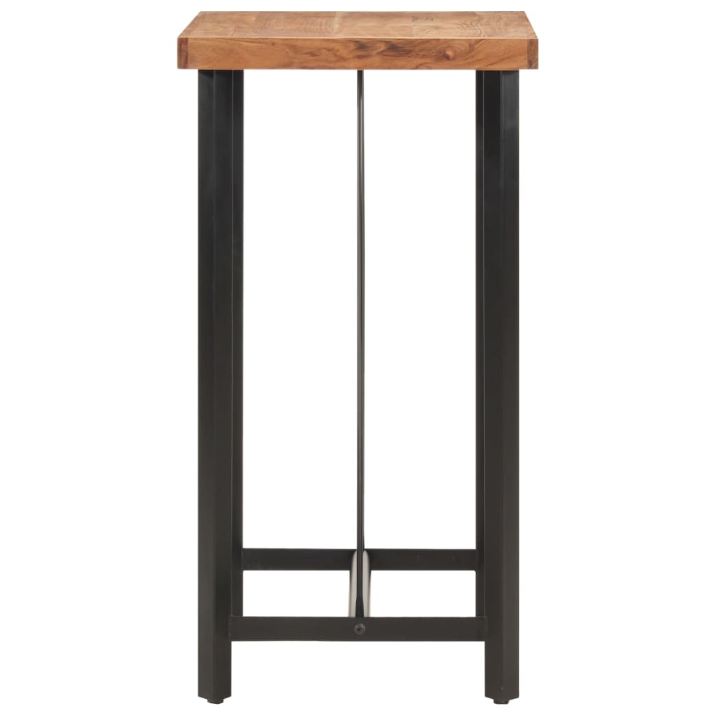 High iron and solid wood table 55x55x107 cm