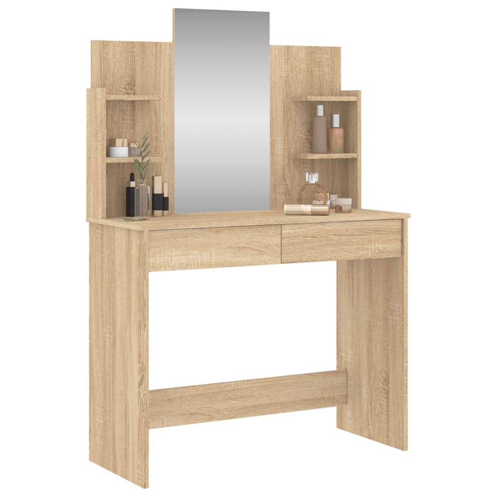 Sonoma oak mirror dressing room 96x39x142 cm