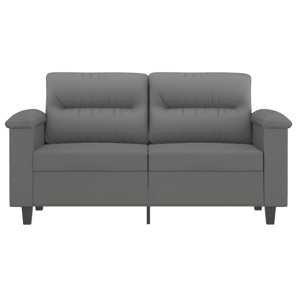 2 seats with dark gray microfiber fabric 120 cm