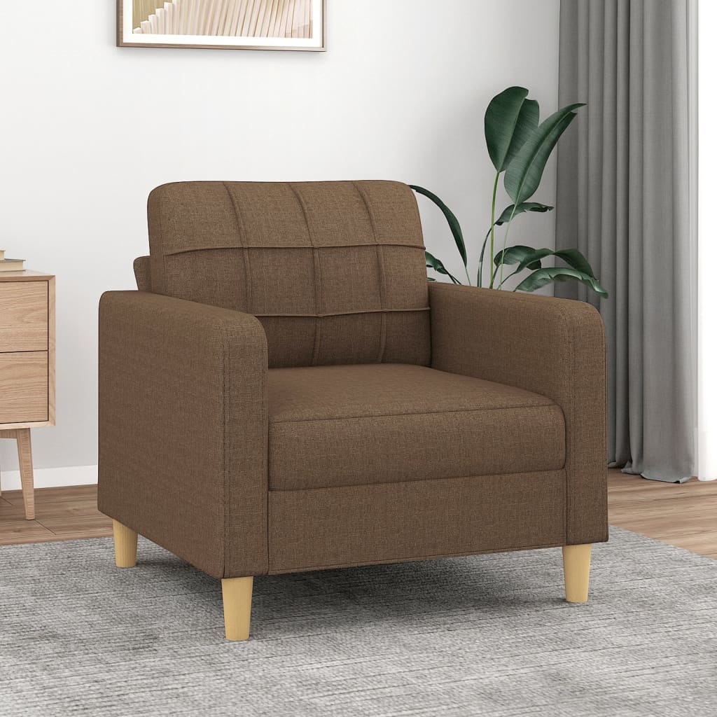 Vetonek Sillón de tela marrón 60 cm