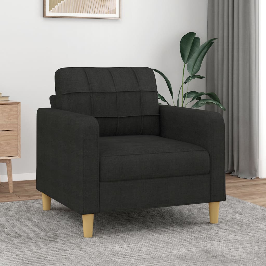 Vetonek Sillón de tela negro 60 cm