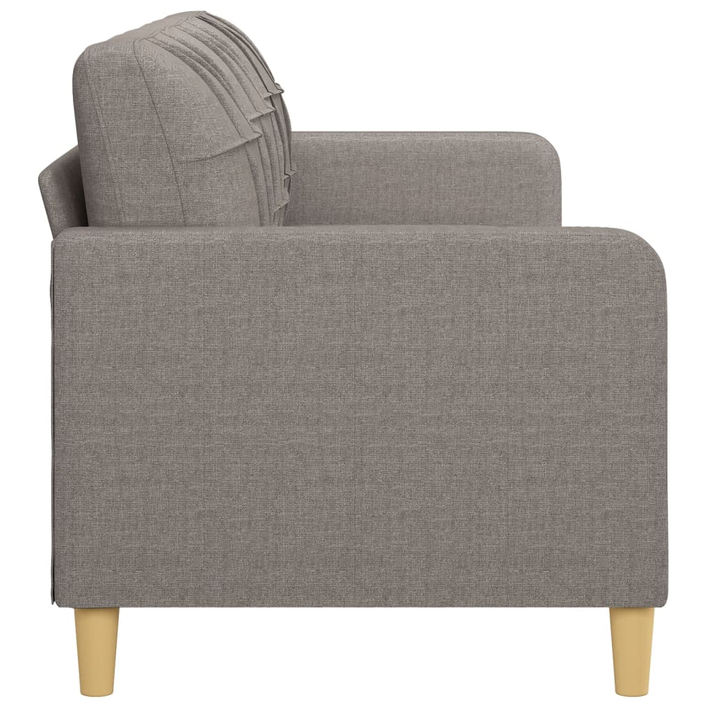 Sofá de 3 plazas de tela gris taupe 180 cm vidaXL