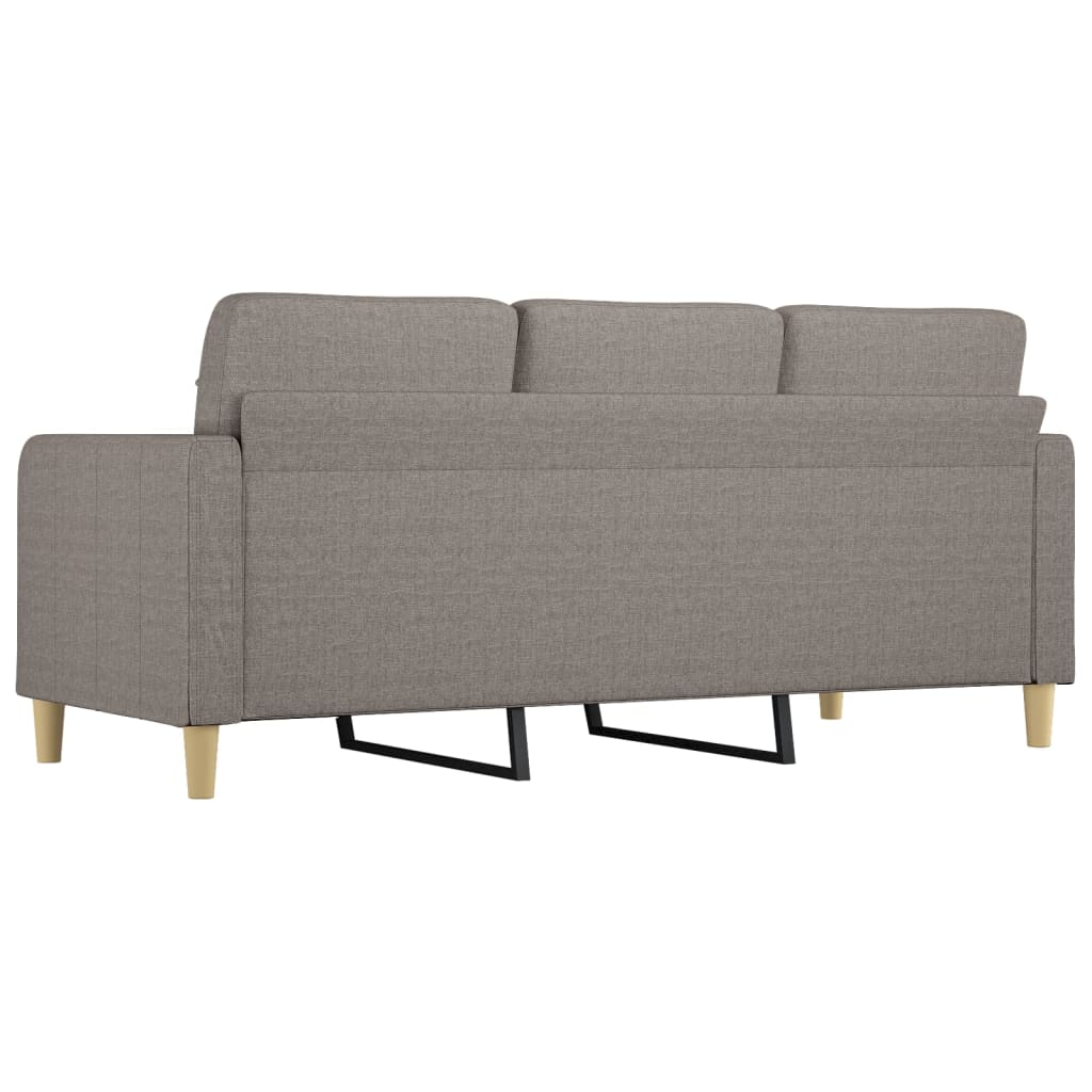 Sofá de 3 plazas de tela gris taupe 180 cm vidaXL