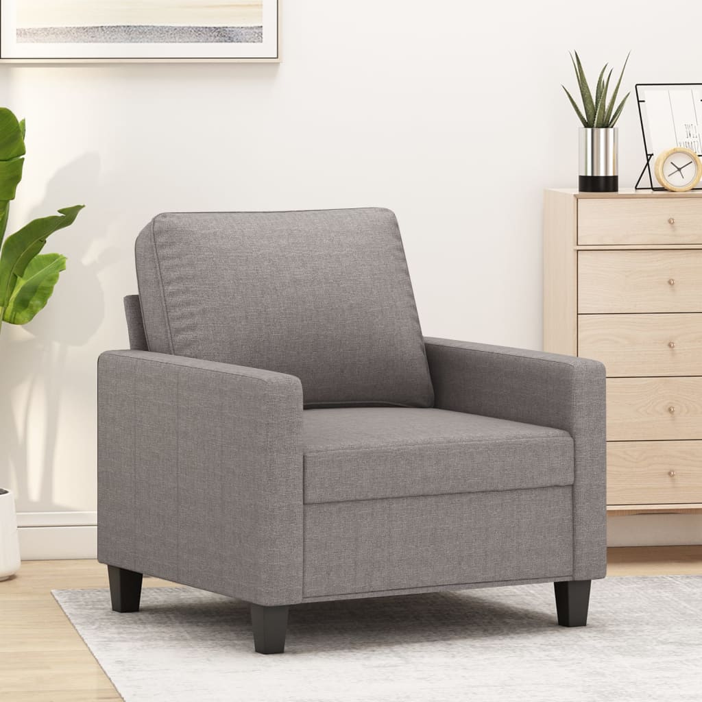 Vetonek Sillón de tela gris taupé 60 cm