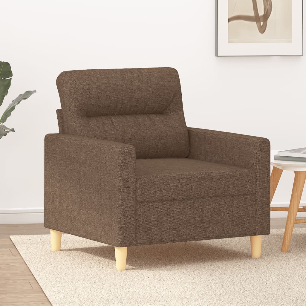 Vetonek Sillón de tela marrón 60 cm