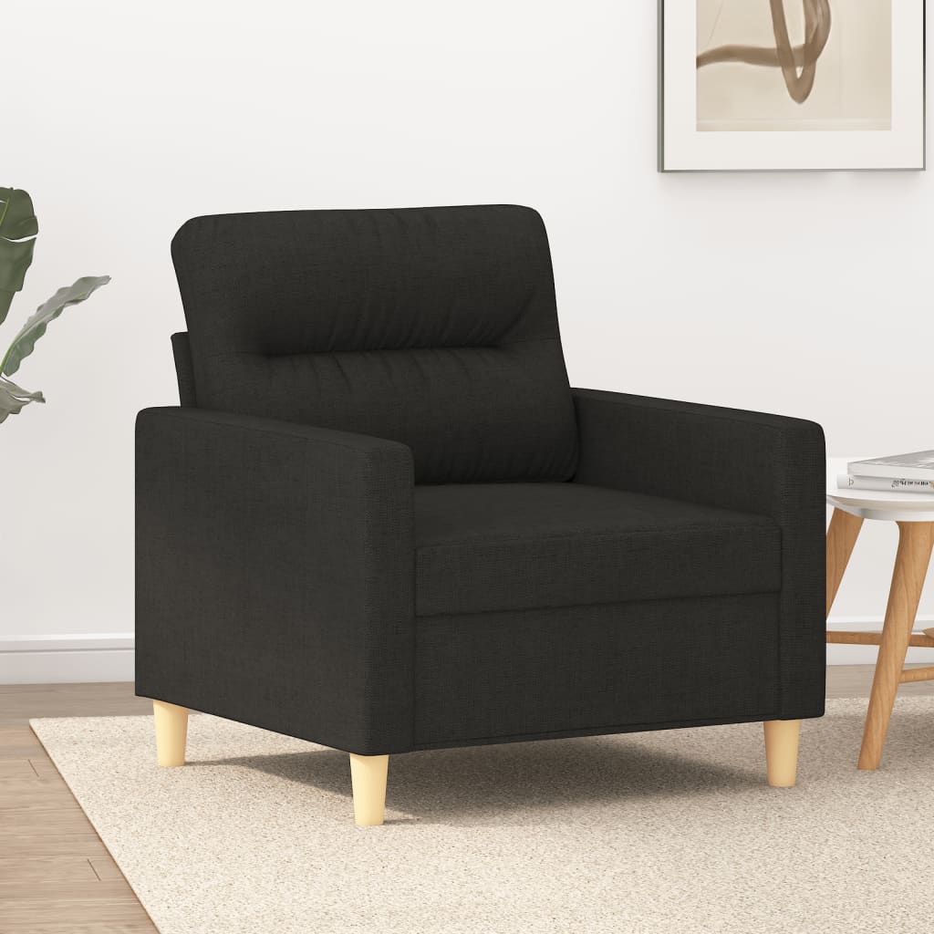 Vetonek Sillón de tela negro 60 cm