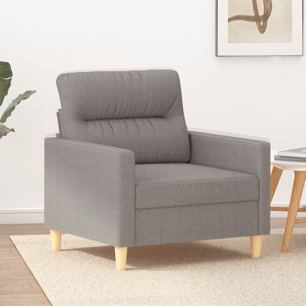 Vetonek Sillón de tela gris taupé 60 cm