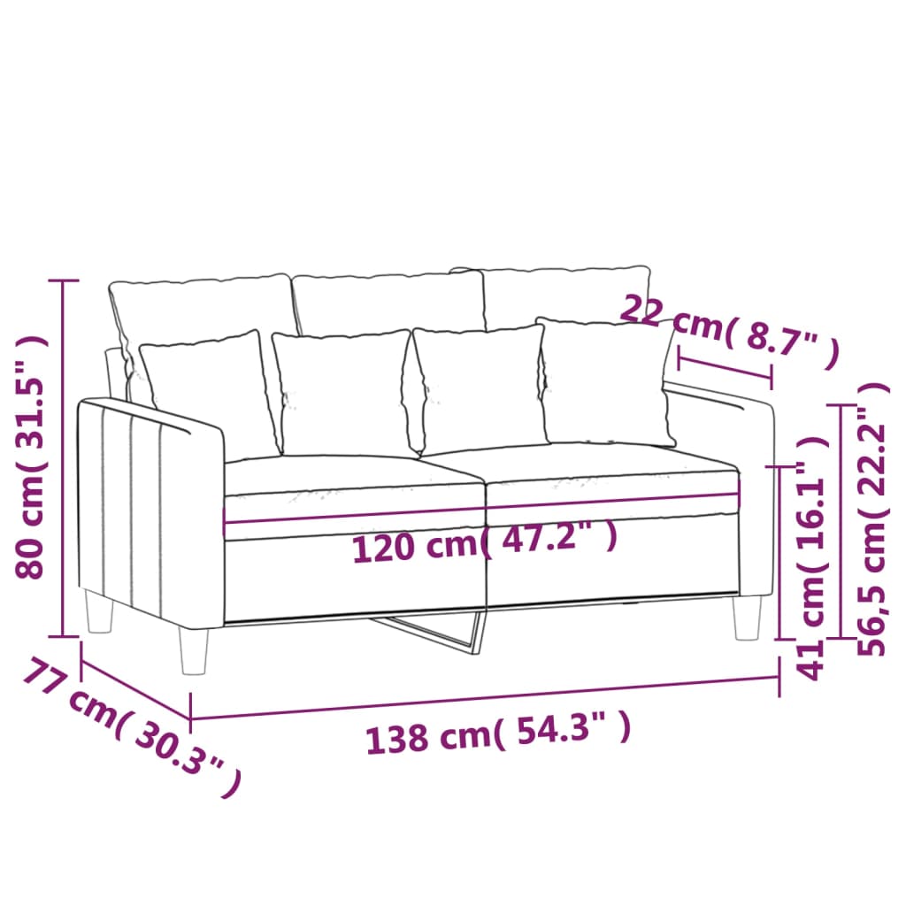 2nd gray velvet 20 cm sofa 120 cm