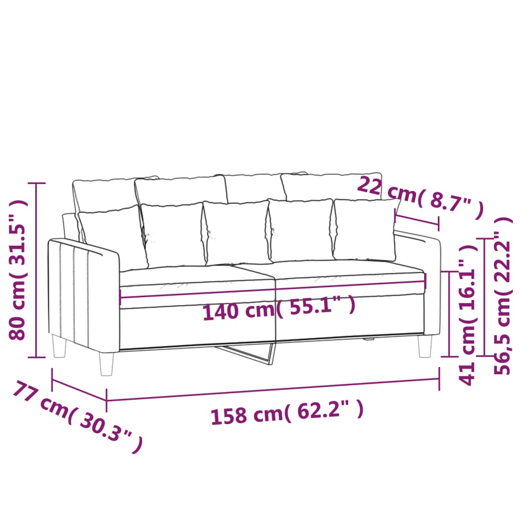 2 divano in velluto verde scuro 140 cm