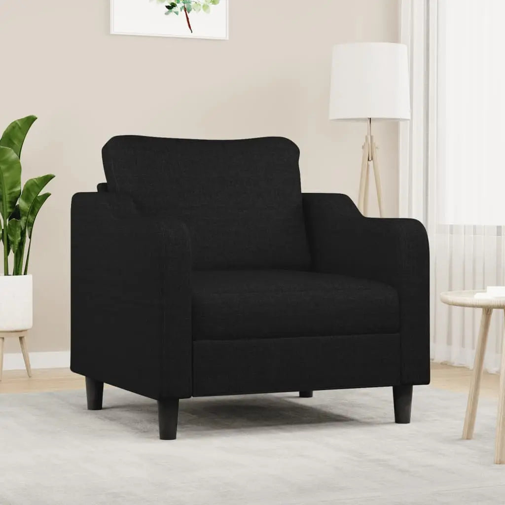 Vetonek Sillón de tela negro 60 cm