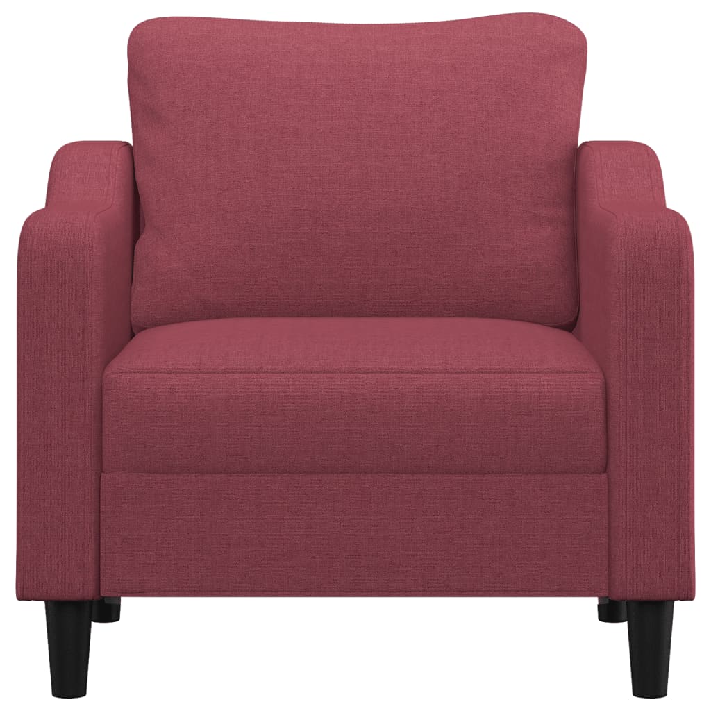 Fauteuil en tissu rouge 60 cm