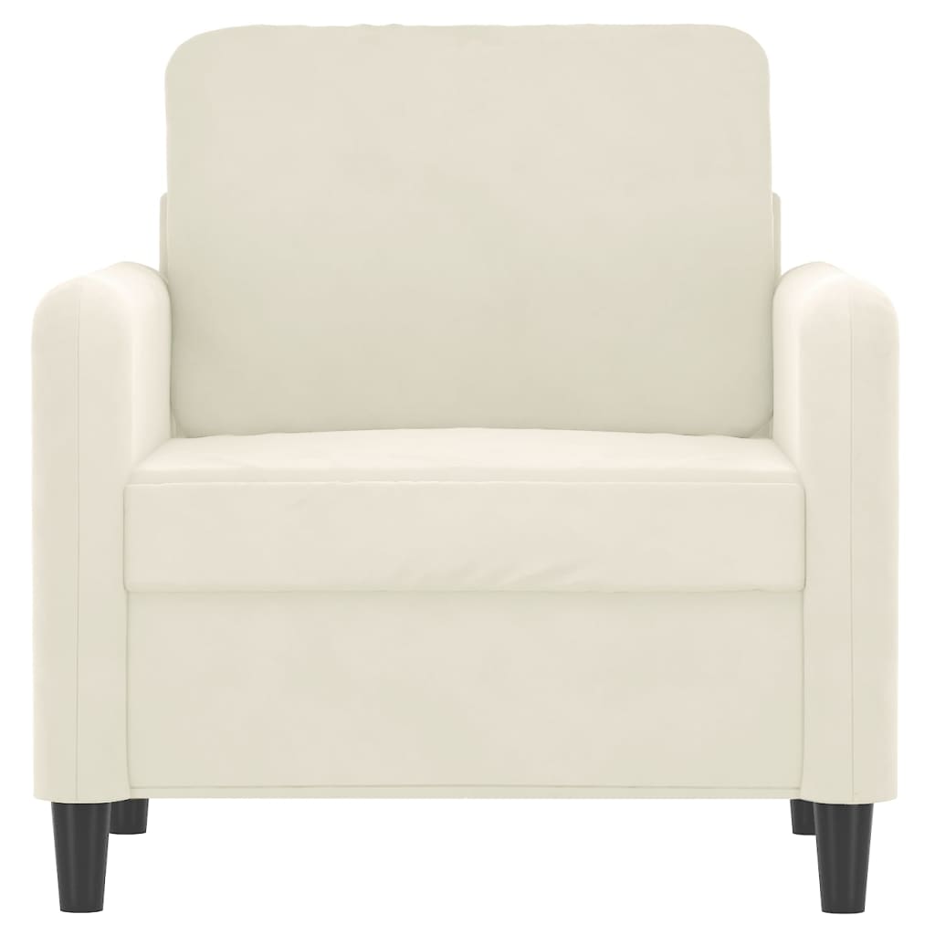 60 cm cream velvet armchair 60 cm