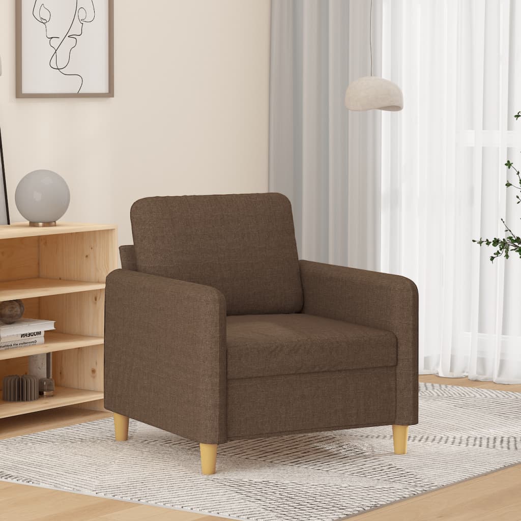 Vetonek Sillón de tela marrón 60 cm