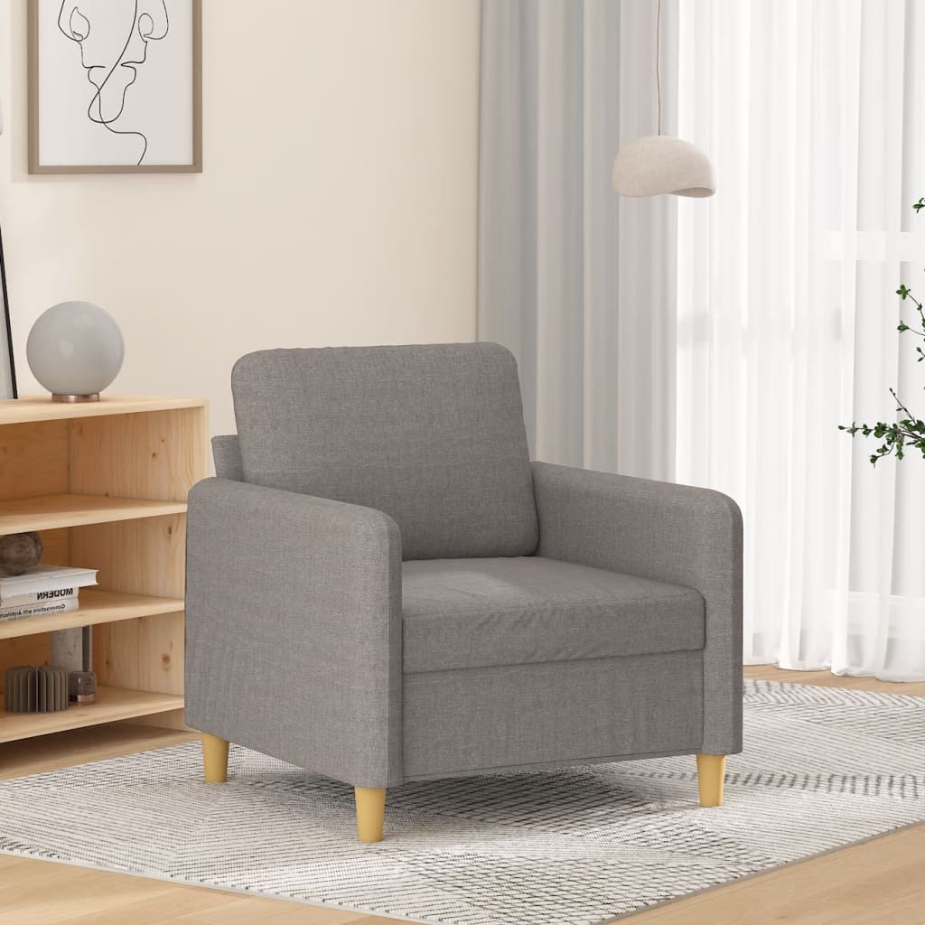 Vetonek Sillón de tela gris taupé 60 cm