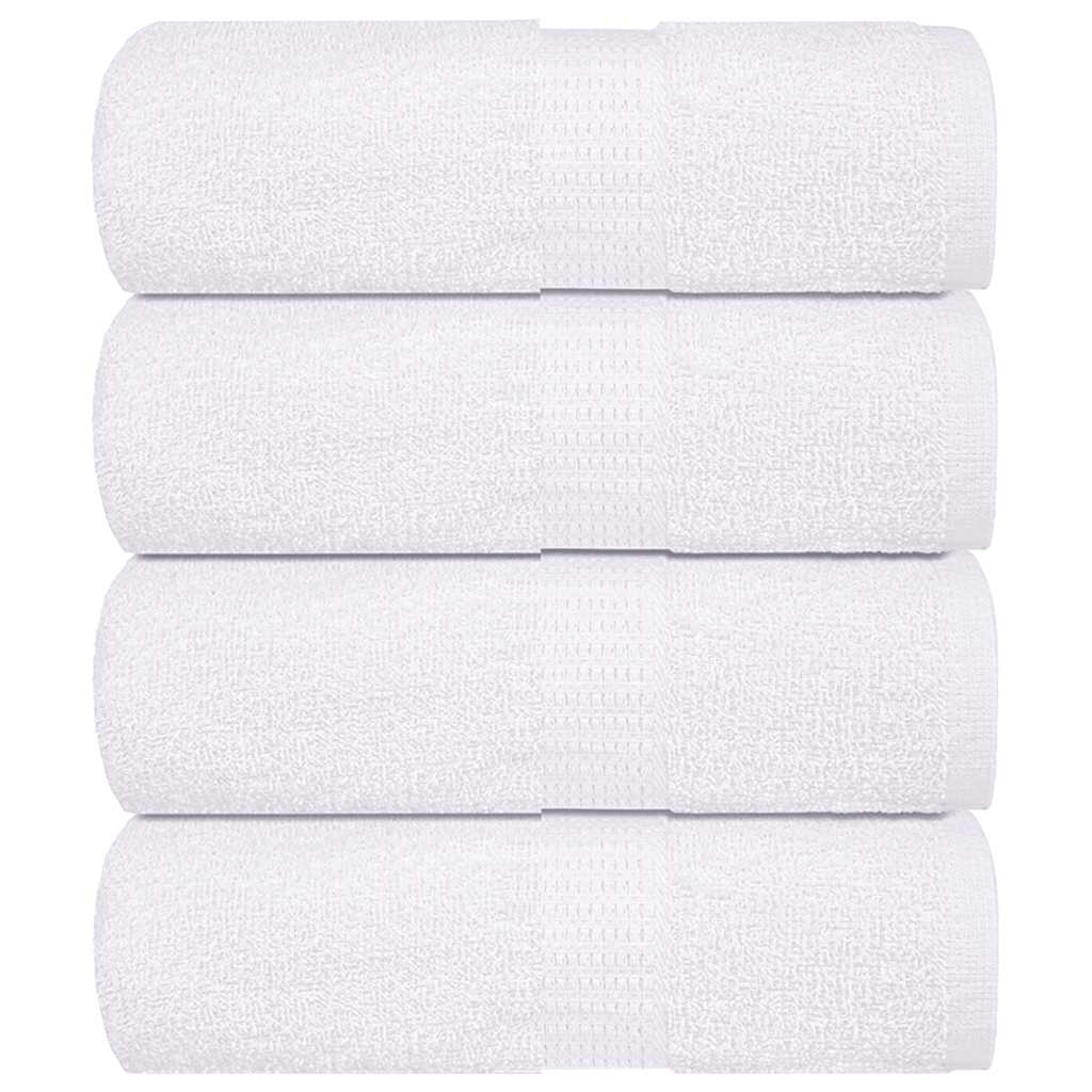 Vetonek Toallitas de baño 4 uds blanco 15x21 cm 360 gsm 100 % algodón