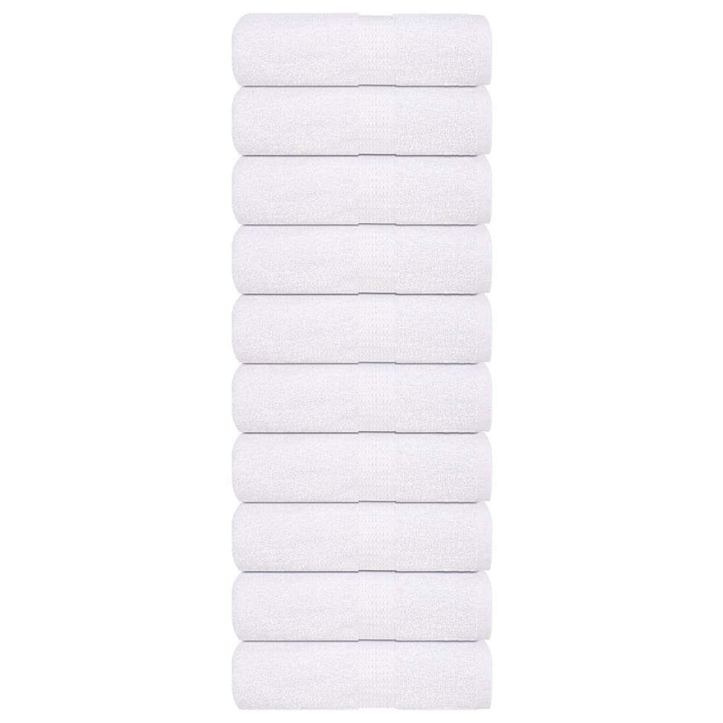 Vetonek Toallitas de baño 10 uds blanco 15x21 cm 360 gsm 100 % algodón