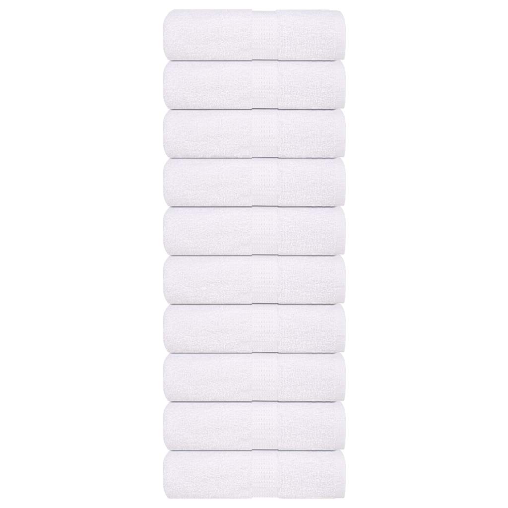 Vetonek Toallas de jabón 10 piezas blanco 30x30 cm 360 gsm 100% algodón