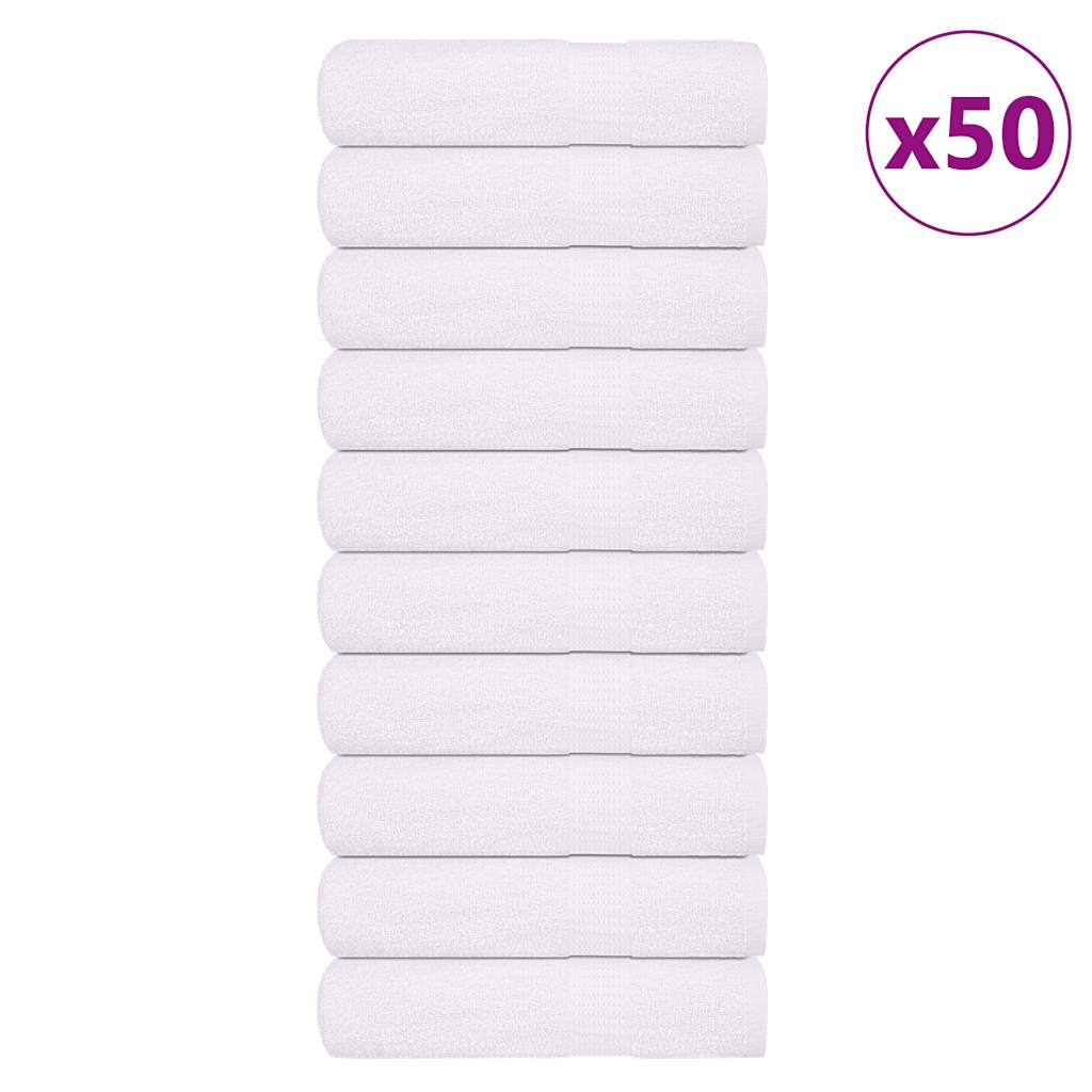 Vetonek Toallas de mano 50 piezas blanco 50x100cm 360 g/m² 100% algodón