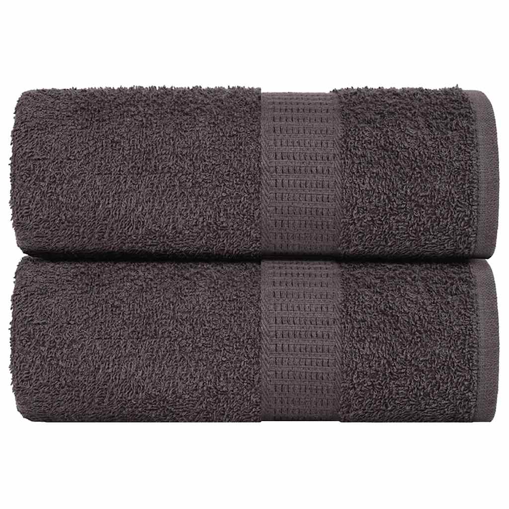 Vetonek Toallitas de baño 2 uds antracita 15x21 cm 360 gsm 100% algodón