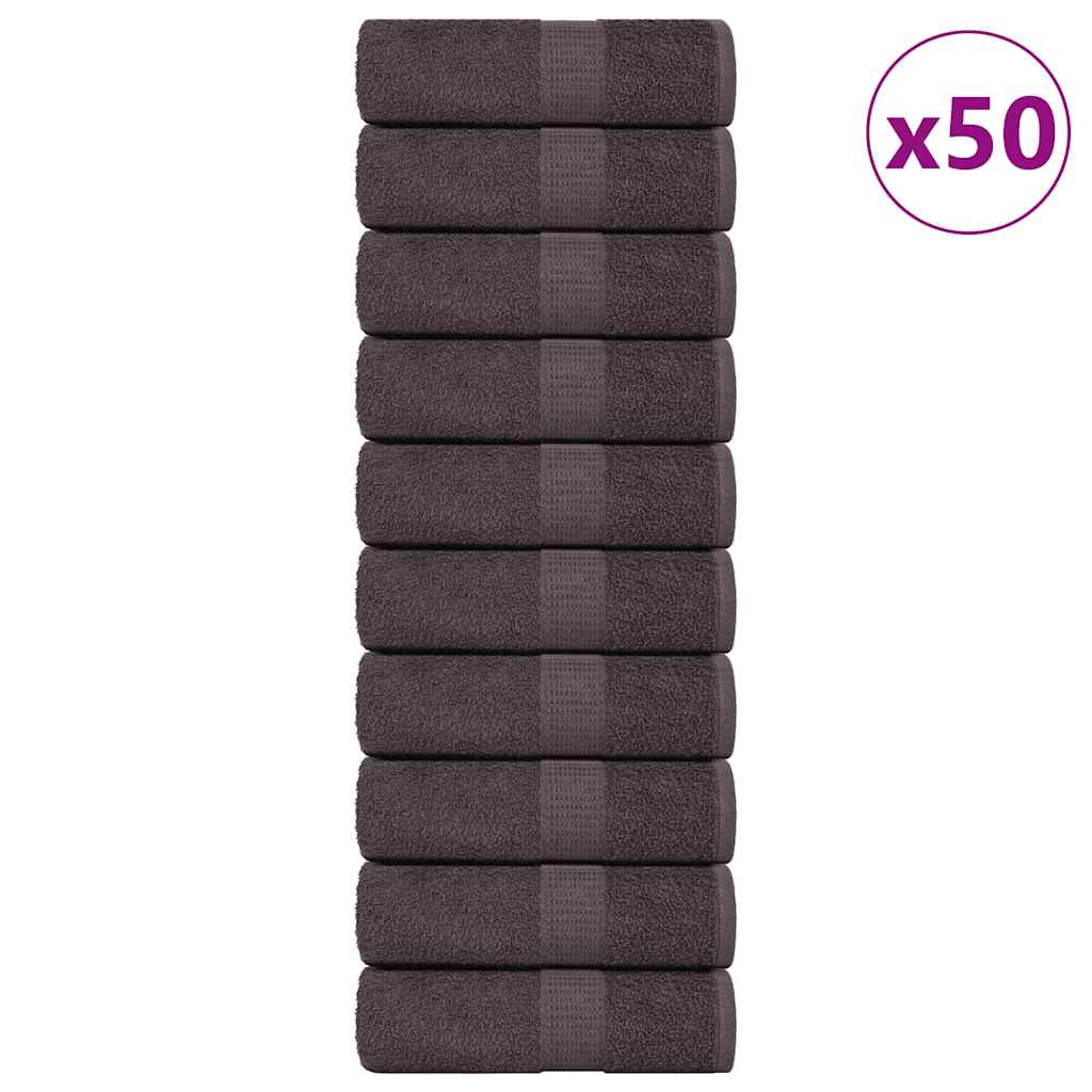 Bath cloths 50 units anthracite 15x21 cm 360 gsm 100% cotton v3135 Vetonek