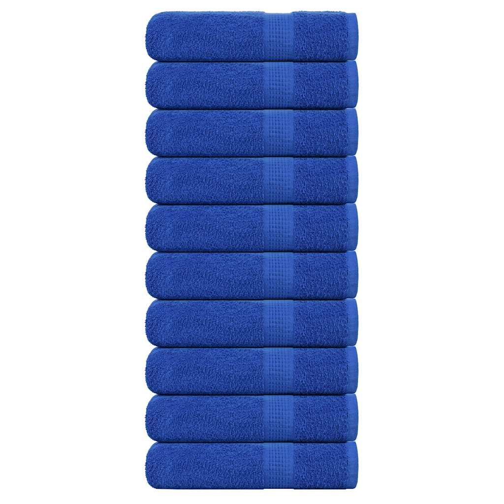 Vetonek Toallas de mano 10 piezas azul 50x100cm 360 g/m² 100% algodón