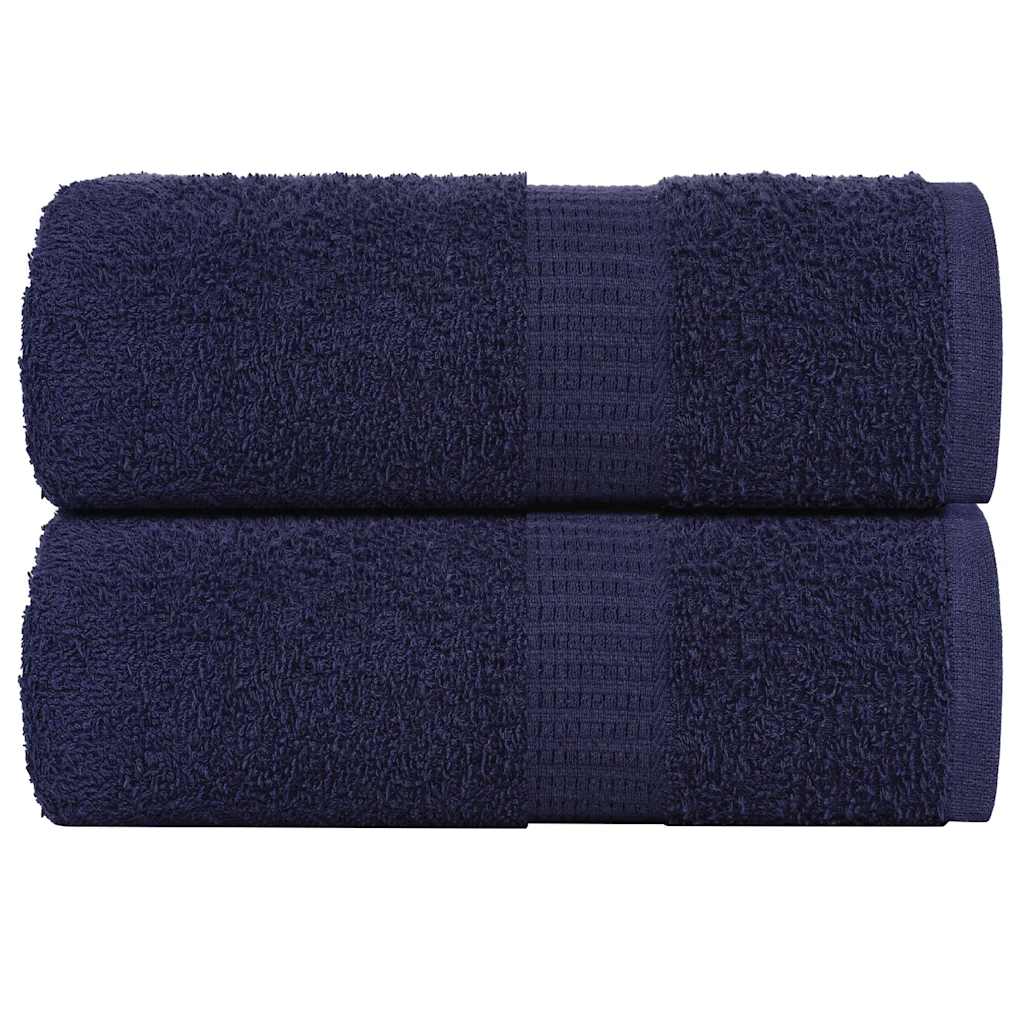 Vetonek Toallas de jabón 2 uds azul marino 30x30 cm 360gsm 100% algodón