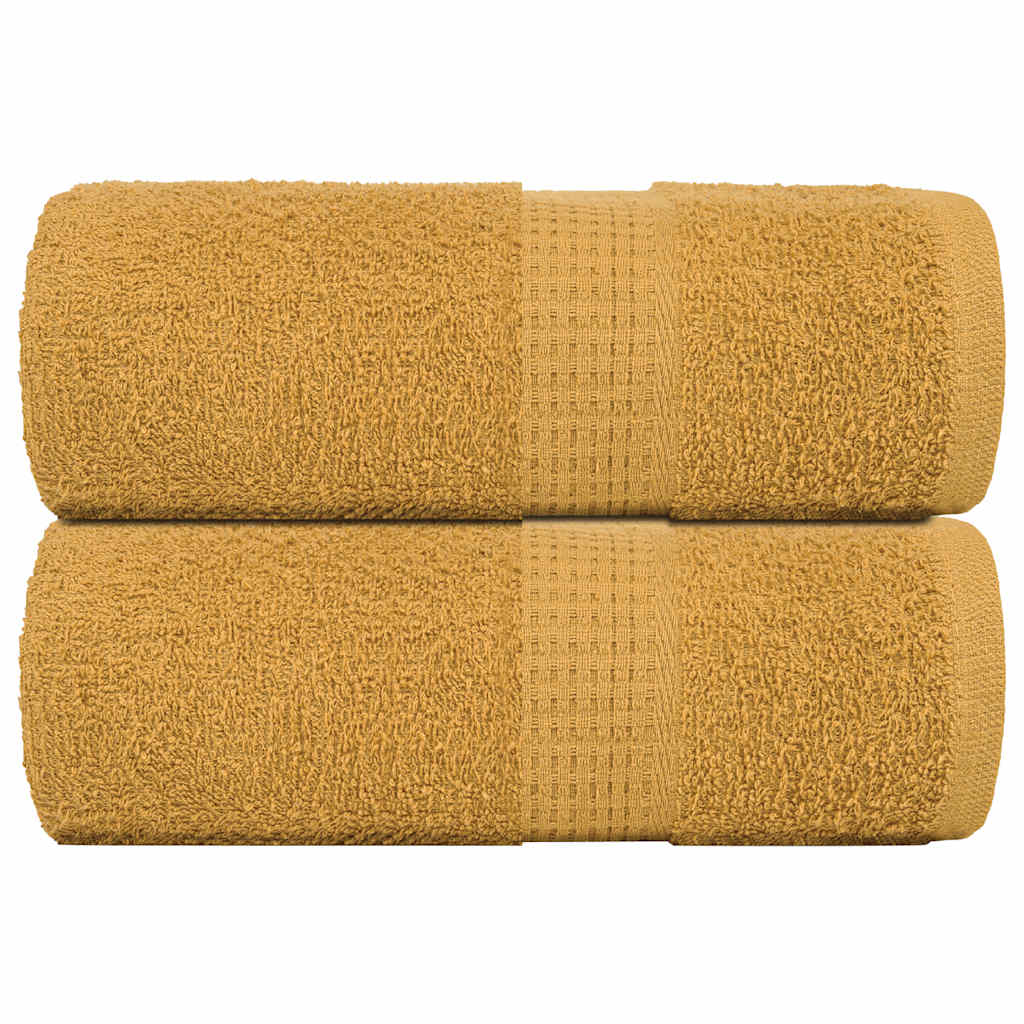 Vetonek Toallas 2 uds 100% algodón oro 30x30 cm 360 gsm