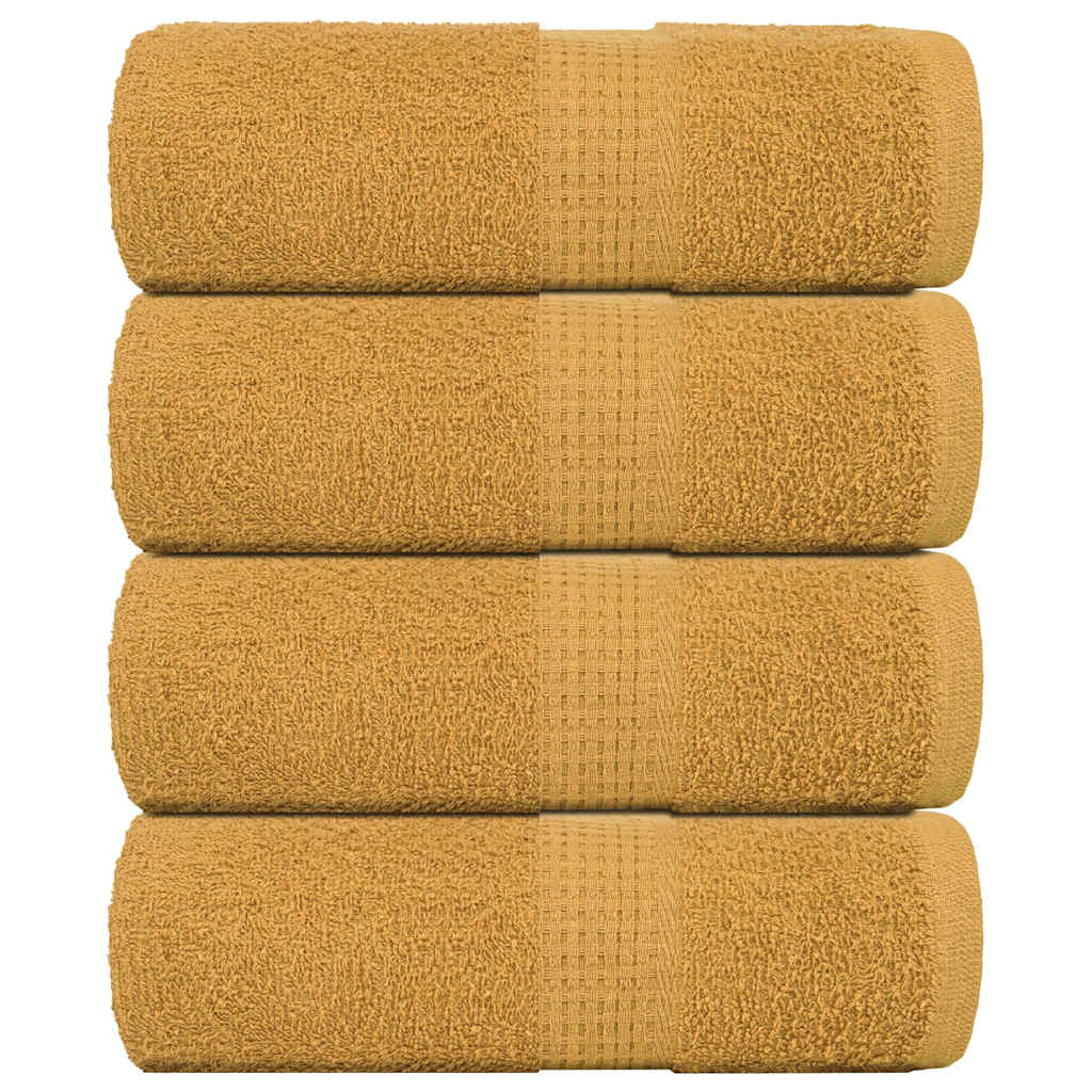 Vetonek Toallas 4 uds 100% algodón oro 30x30 cm 360 gsm