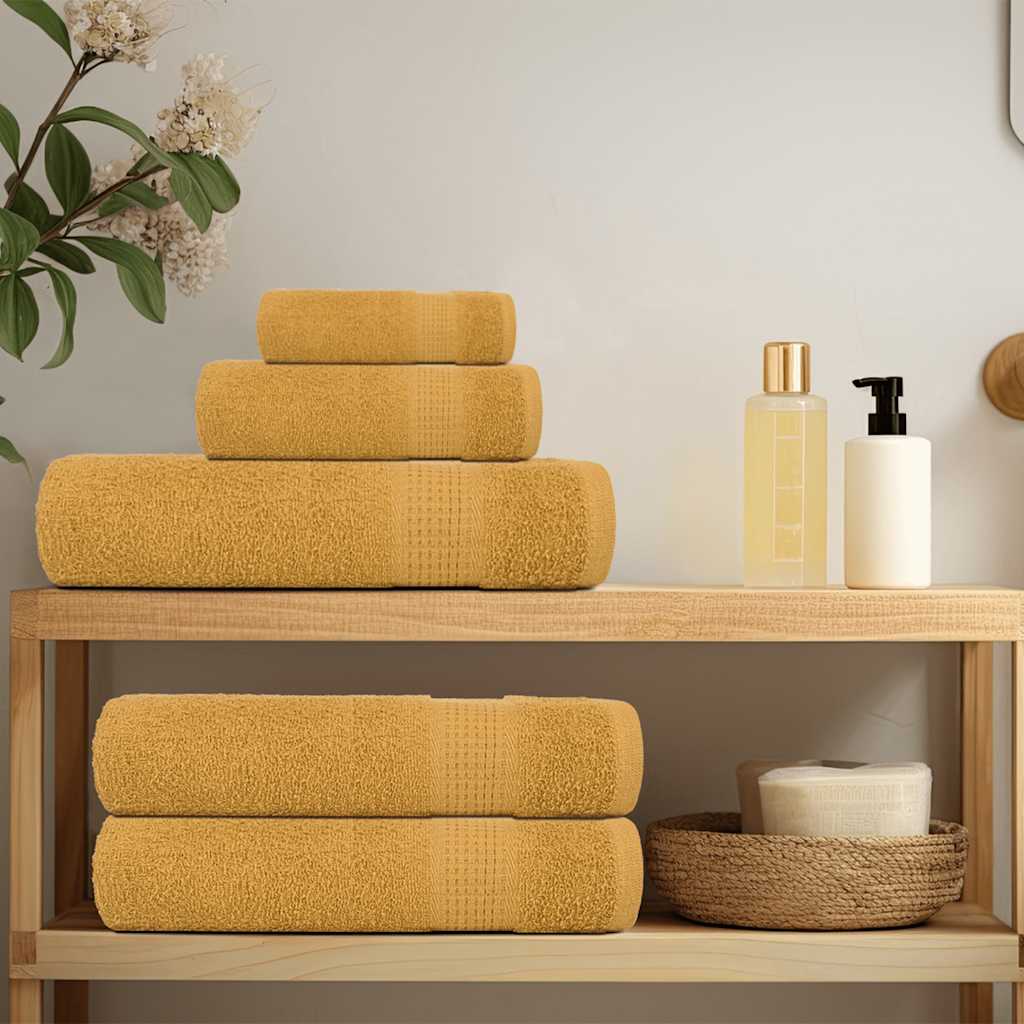 Towels 10 units 100% gold cotton 30x30 cm 360 gsm