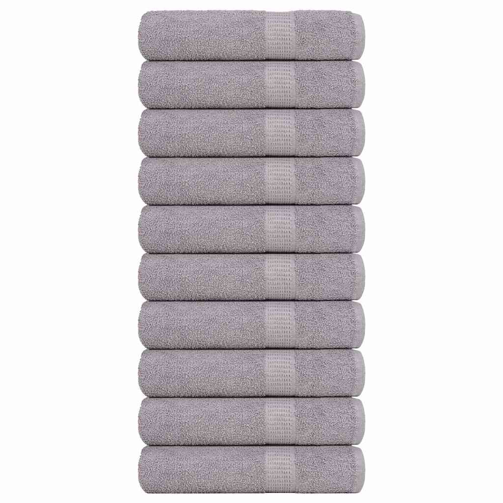 Vetonek Toallas de baño 10 uds gris 100x150 cm 360 gsm 100% algodón