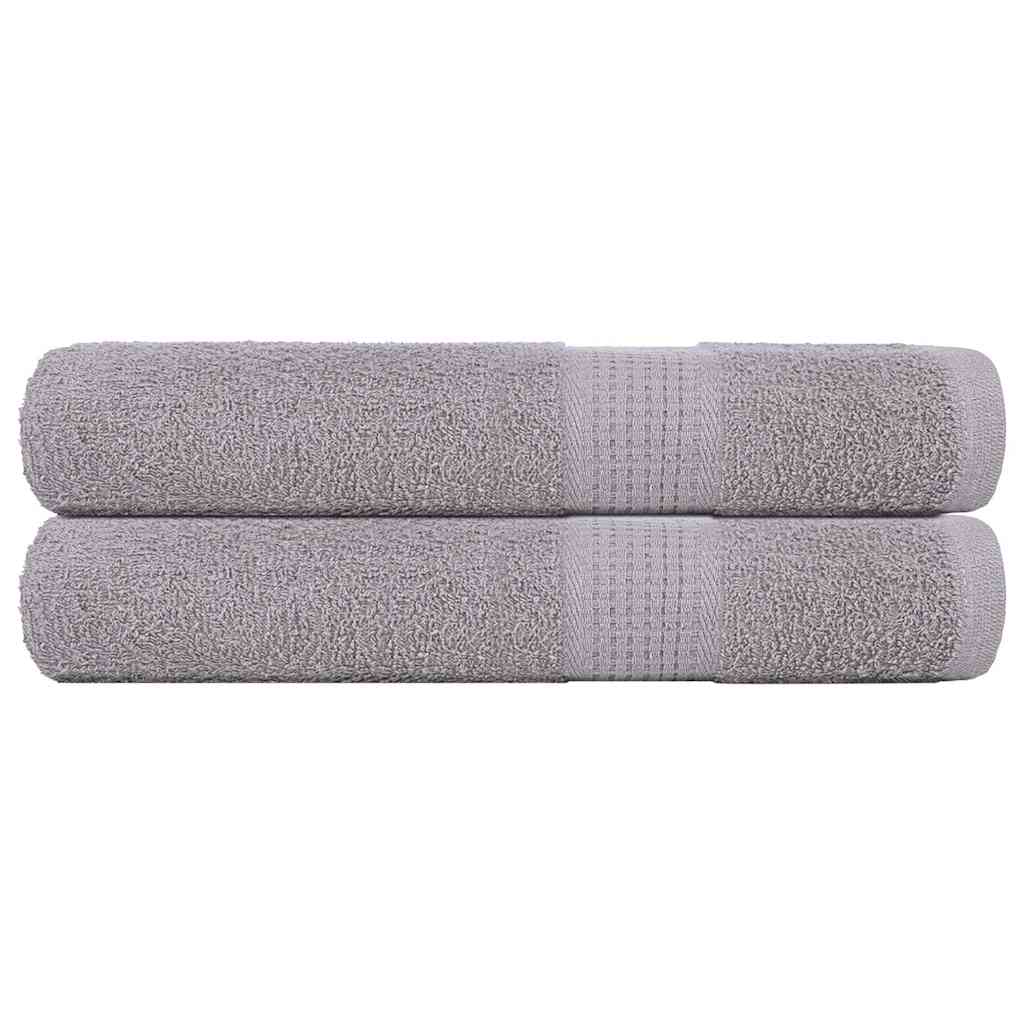 Vetonek Toallas 2 piezas gris 100x200 cm 360 g/m² 100% Algodón