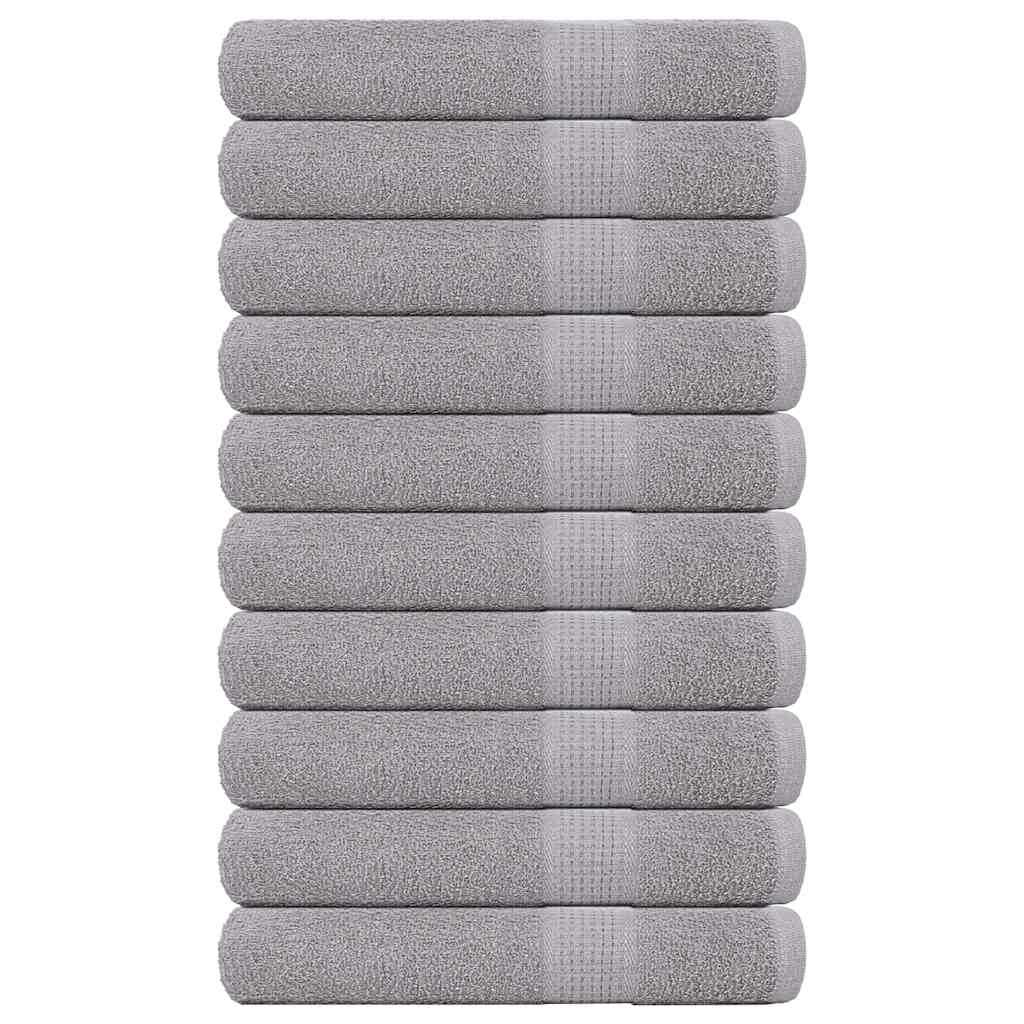 Vetonek Toallas 10 piezas gris 100x200 cm 360 g/m² 100% Algodón