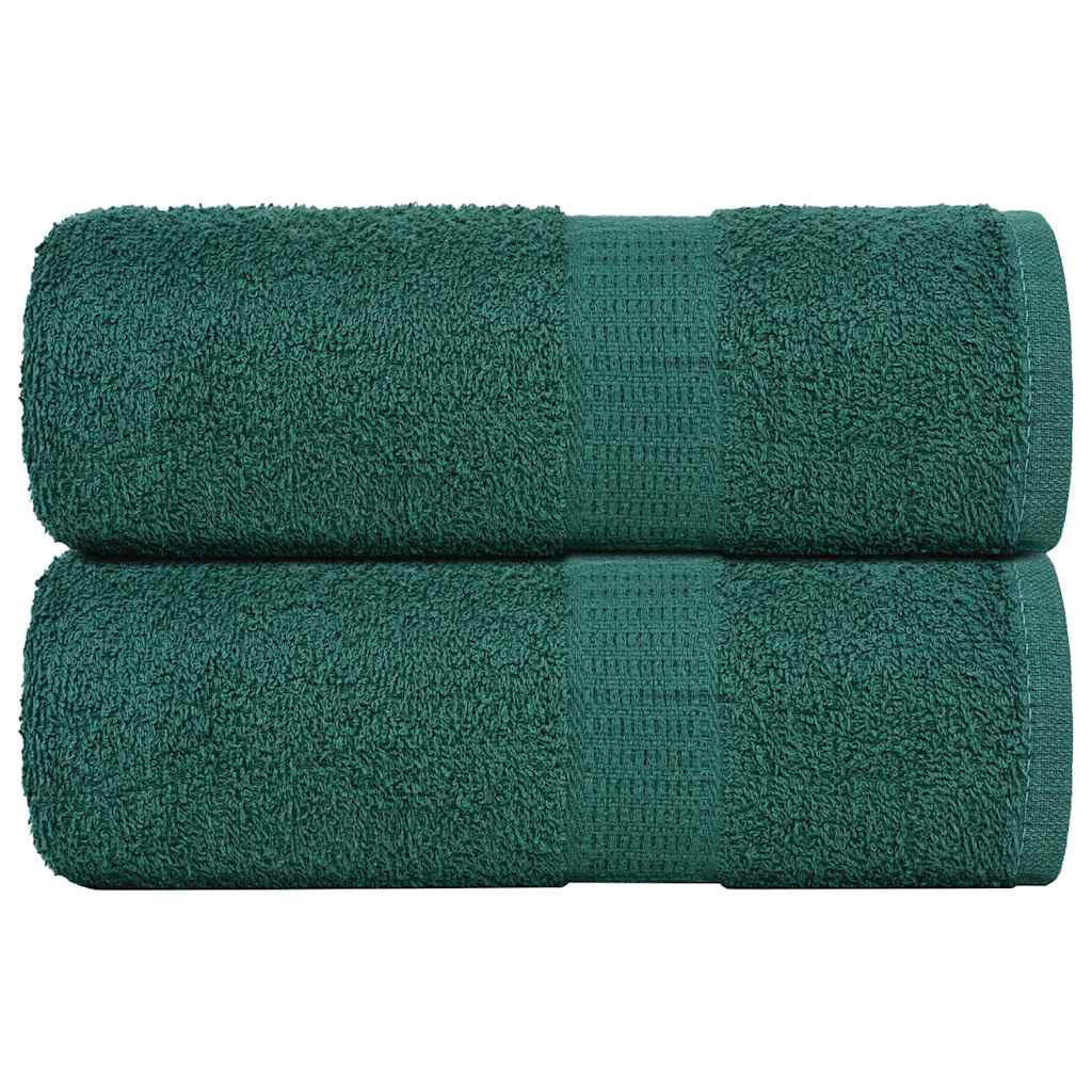 Vetonek Toallas de jabón 2 uds verde 30x30 cm 360 gsm 100% algodón