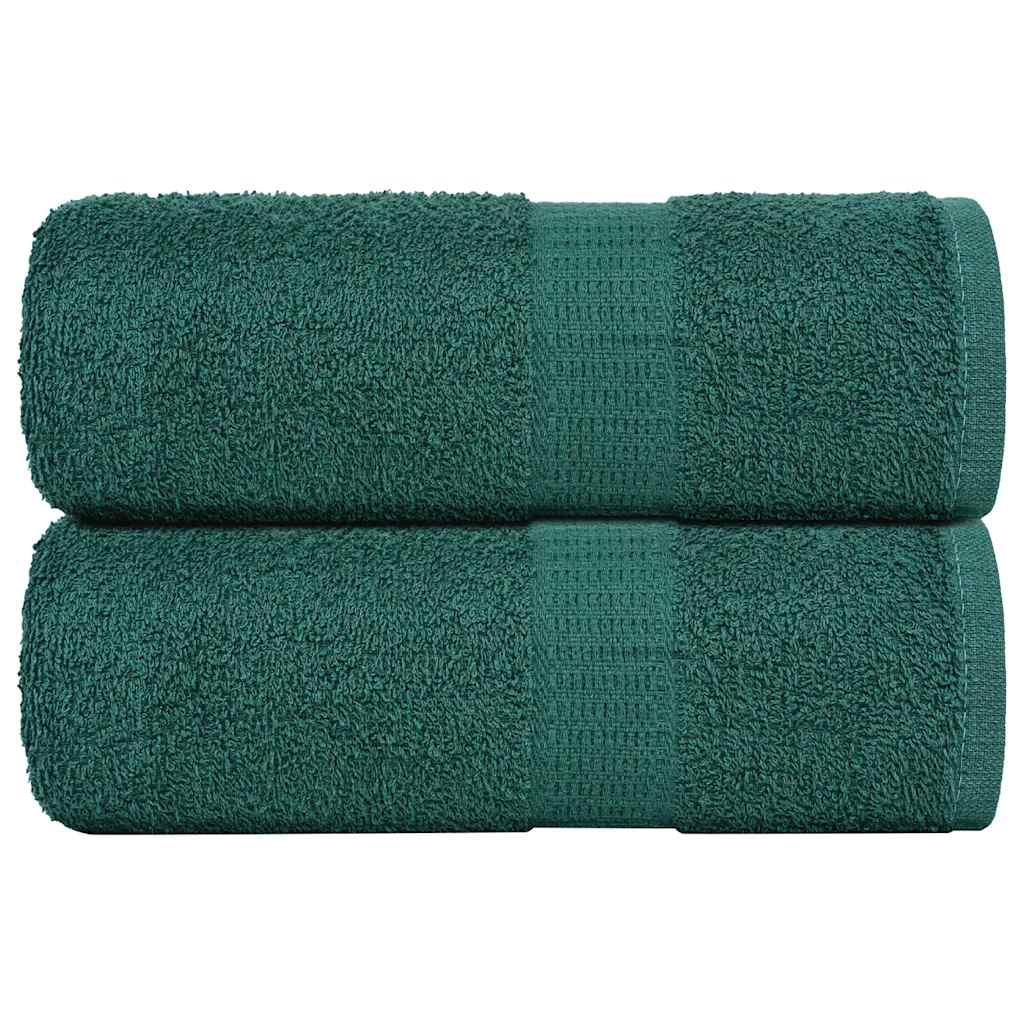 Vetonek Toallas de visita 2 uds verde 30x50 cm 360 gsm 100% algodón