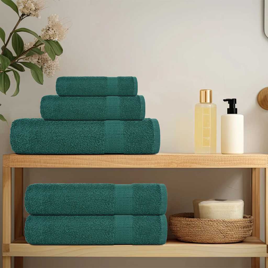 Toallas de baño 4 uds verde 100x150 cm 360 gsm 100% algodón