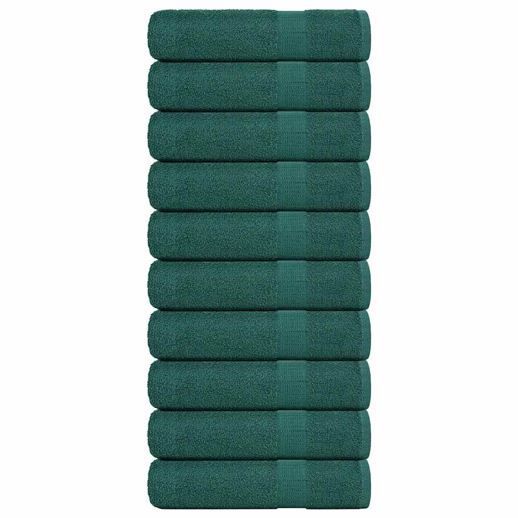 Vetonek Toallas de baño 10 uds verde 100x150 cm 360 gsm 100% algodón