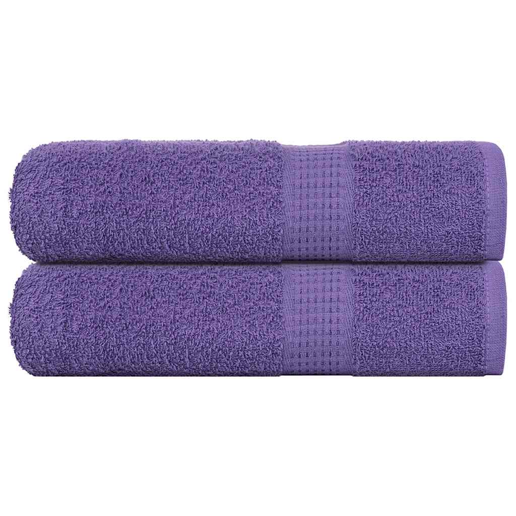 Vetonek Toallas de baño 2 uds morado 100x150 cm 360 gsm 100% algodón